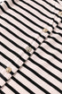 White Striped Print Sleeveless Buttoned Maxi Dress